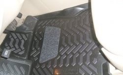 1 599 р. Комплект ковриков в салон Aileron 4 шт. (полиуретан, 3D с подпятником)  Nissan Pathfinder  R52 (2012-2017)  с доставкой в г. Калуга. Увеличить фотографию 1