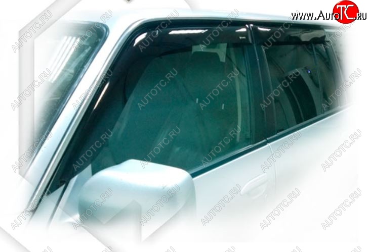 2 099 р. Дефлектора окон CA-Plastic  Nissan Patrol  5 (2004-2010) (Classic полупрозрачный, Без хром.молдинга)  с доставкой в г. Калуга