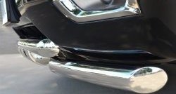 25 999 р. Защита переднего бампера (2 трубы Ø76 мм с зубами, нержавейка) Russtal  Nissan Patrol  6 (2014-2017)  с доставкой в г. Калуга. Увеличить фотографию 3