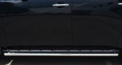 13 349 р. Защита порогов из круглой трубы диаметром 42 мм (рестайлинг) Russtal  Nissan Patrol  6 (2010-2014)  с доставкой в г. Калуга. Увеличить фотографию 2