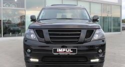 64 549 р. Накладка на передний бампер Impul Nissan Patrol 6 Y62 дорестайлинг (2010-2014) (Неокрашенная)  с доставкой в г. Калуга. Увеличить фотографию 3