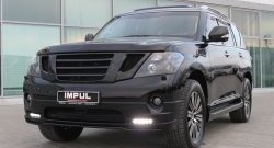 64 549 р. Накладка на передний бампер Impul Nissan Patrol 6 Y62 дорестайлинг (2010-2014) (Неокрашенная)  с доставкой в г. Калуга. Увеличить фотографию 2