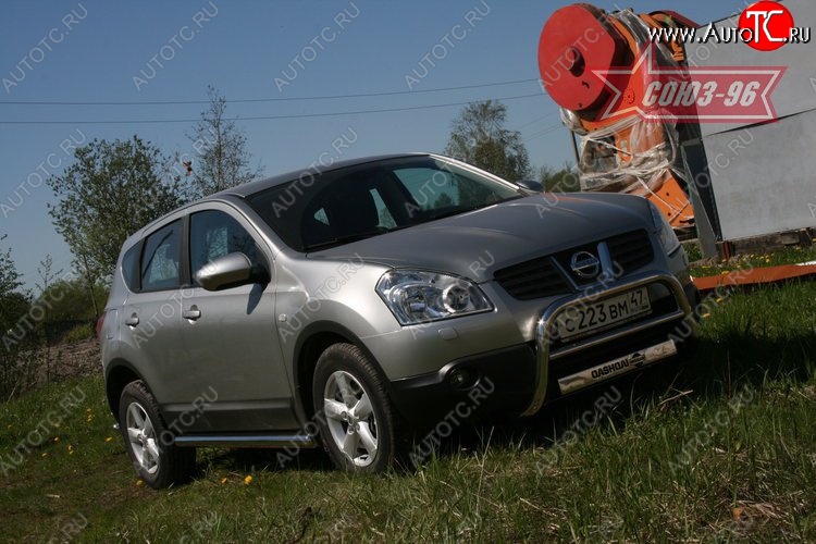 10 889 р. Защита переднего бампера Souz-96 (d60) Nissan Qashqai 1 дорестайлинг (2007-2010)  с доставкой в г. Калуга