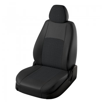 Чехлы для сидений Lord Autofashion Турин (экокожа, жаккард) Nissan Qashqai 1 дорестайлинг (2007-2010)  (Чёрный, вставка жаккард Вега)
