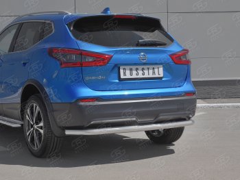 11 449 р. Защита заднего бампера (Ø63 мм, нержавейка) Russtal Nissan Qashqai 2 J11 рестайлинг (2017-2022)  с доставкой в г. Калуга. Увеличить фотографию 2