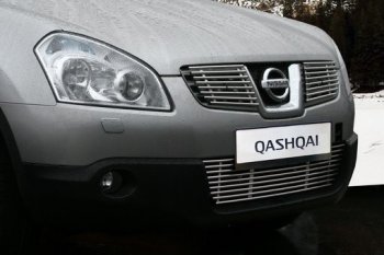 2 564 р. Декоративный элемент воздухозаборника Souz96 хром (d10) Nissan Qashqai +2 1 J10 дорестайлинг (2008-2010)  с доставкой в г. Калуга. Увеличить фотографию 1