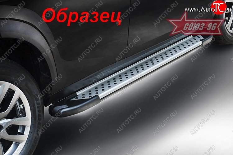 8 819 р. Пороги из алюминиевого профиля Souz-96 Nissan Qashqai +2 1 J10 дорестайлинг (2008-2010)  с доставкой в г. Калуга