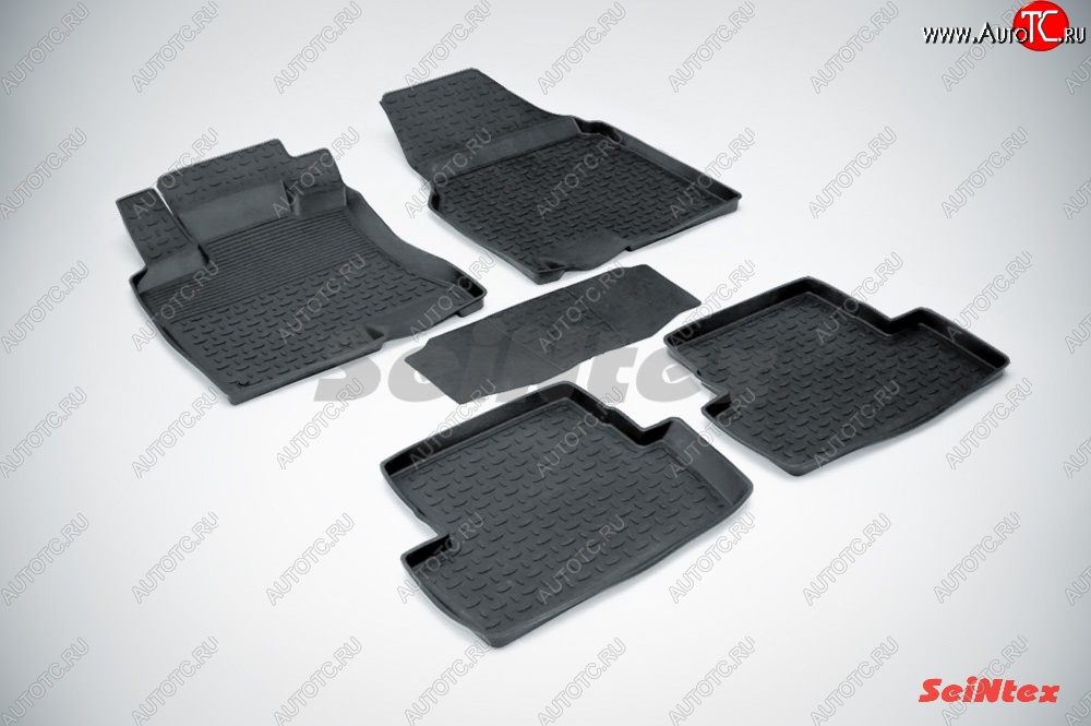 4 599 р. Износостойкие коврики в салон с высоким бортом SeiNtex Premium 4 шт. (резина)  Nissan Qashqai  1 (2010-2013)  с доставкой в г. Калуга