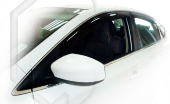 2 079 р. Дефлектора окон CA-Plastiс  Nissan Sentra  7 (2014-2017) (Classic полупрозрачный, Без хром.молдинга)  с доставкой в г. Калуга. Увеличить фотографию 1