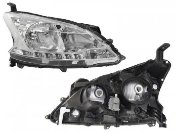 8 199 р. Правая фара (эл.корректор, LED (муляж)) SAT Nissan Sentra 7 B17 (2014-2017)  с доставкой в г. Калуга. Увеличить фотографию 1