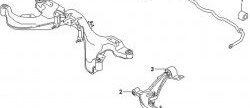 1 159 р. Полиуретановый сайлентблок нижнего рычага передней подвески (задний) Точка Опоры Nissan Serena 2 (2001-2005)  с доставкой в г. Калуга. Увеличить фотографию 2