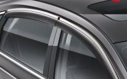 Комплект дефлекторов окон SkyLine (хром молдинг) Nissan Teana 3 L33 дорестайлинг (2014-2020)