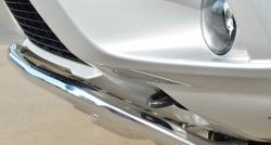 15 649 р. Одинарная защита переднего бампера из трубы диаметром 42 мм с зубьями Russtal  Nissan Teana  3 L33 (2014-2020)  с доставкой в г. Калуга. Увеличить фотографию 3