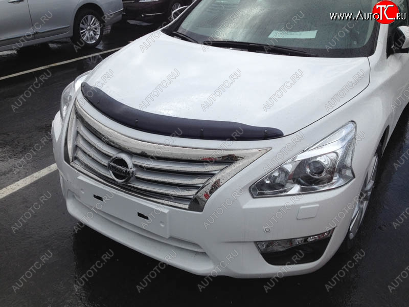 2 699 р. Дефлектор капота SIM Nissan Teana 3 L33 дорестайлинг (2014-2020)  с доставкой в г. Калуга