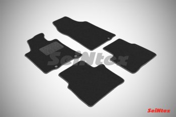 2 599 р. Комплект ворсовых ковриков в салон LUX Seintex  Nissan Teana  3 L33 (2014-2020) (Чёрный)  с доставкой в г. Калуга. Увеличить фотографию 1
