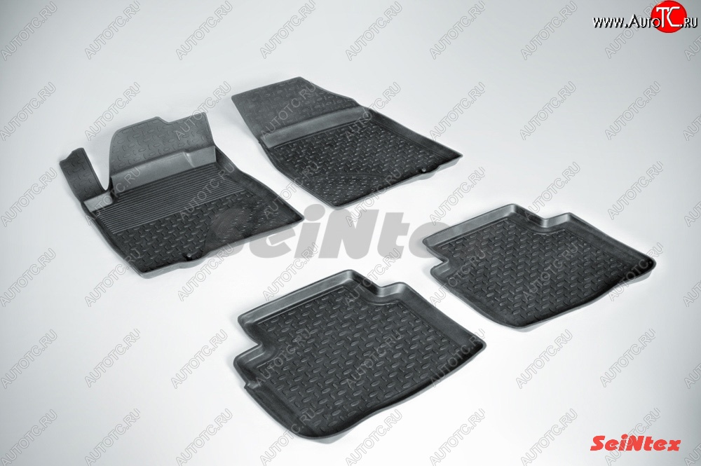 4 599 р. Износостойкие коврики в салон с высоким бортом SeiNtex Premium 4 шт. (резина)  Nissan Teana  2 J32 (2008-2011)  с доставкой в г. Калуга