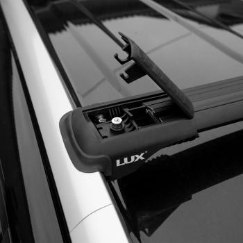 11 999 р. Багажник в сборе LUX Хантер  Nissan Terrano  D10 (2016-2022), Renault Duster  HS (2015-2021) (аэро-трэвэл ( 86-96 см и 92-102 см), черный)  с доставкой в г. Калуга. Увеличить фотографию 2