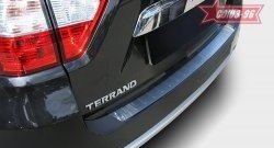1 889 р. Накладка на задний бампер Souz-96 (штампованная) Nissan Terrano D10 дорестайлинг (2013-2016)  с доставкой в г. Калуга. Увеличить фотографию 1