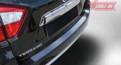 1 574 р. Накладка на задний бампер Souz-96 Nissan Terrano D10 дорестайлинг (2013-2016)  с доставкой в г. Калуга. Увеличить фотографию 2