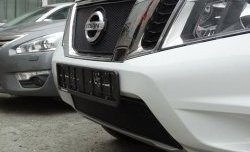 1 469 р. Нижняя сетка на бампер Russtal (черная) Nissan Terrano D10 дорестайлинг (2013-2016)  с доставкой в г. Калуга. Увеличить фотографию 3