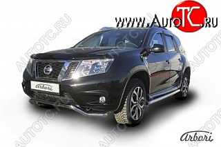 10 349 р. Защита переднего бампера Arbori (волна, нержавейка, 1 труба d57 mm).  Nissan Terrano  D10 (2013-2022) дорестайлинг, рестайлинг  с доставкой в г. Калуга