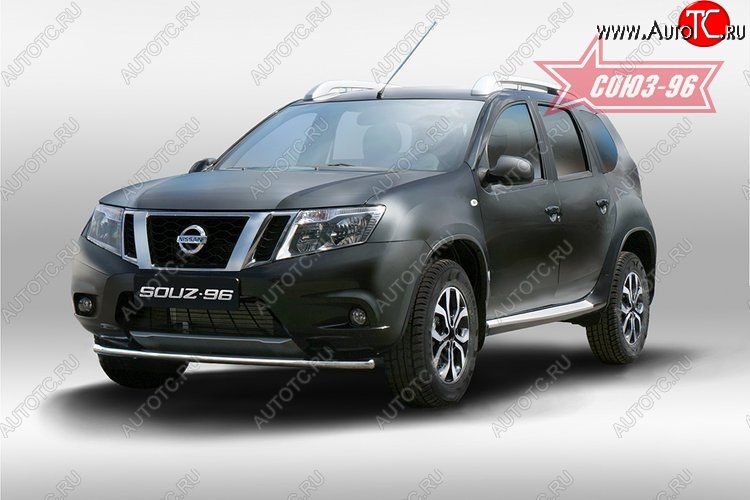 10 799 р. Защита переднего бампера одинарная Souz-96 (d42)  Nissan Terrano  D10 (2013-2022) дорестайлинг, рестайлинг  с доставкой в г. Калуга