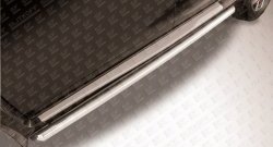 9 899 р. Защита порогов из круглой трубы диаметром 57 мм Slitkoff  Nissan Terrano  D10 (2013-2022) (Цвет: нержавеющая полированная сталь)  с доставкой в г. Калуга. Увеличить фотографию 1
