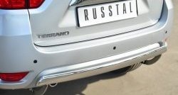 14 999 р. Защита заднего бампера из овальной трубы диаметром 75x42 мм Russtal  Nissan Terrano  D10 (2013-2022)  с доставкой в г. Калуга. Увеличить фотографию 2
