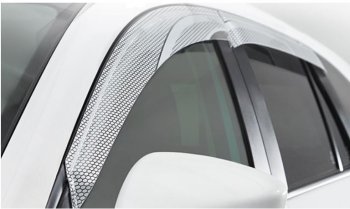 2 399 р. Дефлектора окон CA-Plastiс  Nissan Terrano  D10 (2013-2022) (Серия Art серебро)  с доставкой в г. Калуга. Увеличить фотографию 2