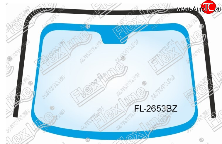 2 269 р. Молдинг лобового стекла FlexLine Nissan Tiida 1 седан C11 рестайлинг (2010-2014)  с доставкой в г. Калуга