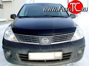 2 699 р. Дефлектор капота NovLine Nissan Tiida 1 хэтчбэк C11 дорестайлинг, Япония (2004-2007)  с доставкой в г. Калуга