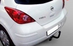 6 999 р. Фаркоп (хетчбек) Лидер Плюс  Nissan Tiida  1 хэтчбек (2010-2014) (Без электропакета)  с доставкой в г. Калуга. Увеличить фотографию 2