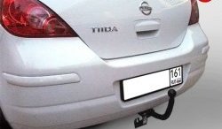 6 999 р. Фаркоп (хетчбек) Лидер Плюс  Nissan Tiida  1 хэтчбек (2010-2014) (Без электропакета)  с доставкой в г. Калуга. Увеличить фотографию 1