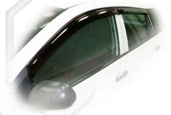 2 079 р. Дефлектора окон (JY12, NY12) CA-Plastic  Nissan Wingroad  3 Y12 (2005-2018) (Classic полупрозрачный, Без хром.молдинга, Крепление только на скотч)  с доставкой в г. Калуга. Увеличить фотографию 1