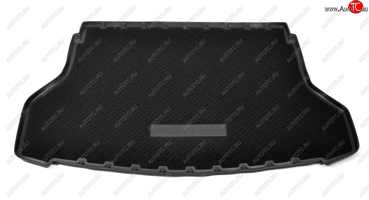 2 599 р. Комбинированый коврик с повышенной износостойкостью в багажник Unidec (полиуретан, текстиль)  Nissan X-trail  3 T32 (2013-2022) (Черный)  с доставкой в г. Калуга