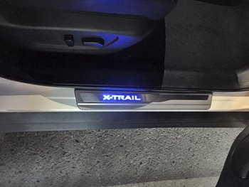 Накладка порога двери нерж. Nissan X-Trail 2014+ Nissan X-trail 3 T32 дорестайлинг (2013-2018)