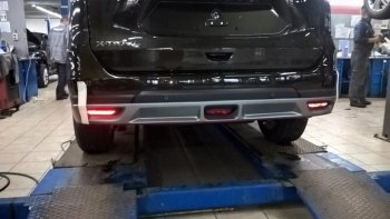 Накладка на задний бампер АвтоКрат Nissan (Нисан) X-trail (Х-трейл)  3 T32 (2017-2023) 3 T32 рестайлинг