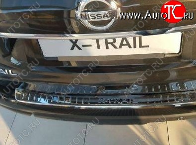 5 949 р. Защитная накладка на задний бампер СТ Nissan X-trail 3 T32 рестайлинг (2017-2022)  с доставкой в г. Калуга