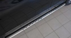 21 749 р. Защита порогов с круглыми вставками для ног из овальной трубы диаметром 75x42 мм Russtal  Nissan X-trail  3 T32 (2017-2022)  с доставкой в г. Калуга. Увеличить фотографию 3