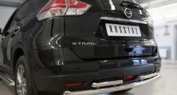 15 649 р. Защита заднего бампера (Ø63 и 42 мм, уголки, нержавейка) Russtal  Nissan X-trail  3 T32 (2017-2022)  с доставкой в г. Калуга. Увеличить фотографию 2