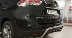 11 449 р. Защита заднего бампера (Ø42 мм волна, нержавейка) Russtal  Nissan X-trail  3 T32 (2017-2022)  с доставкой в г. Калуга. Увеличить фотографию 2