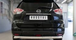 15 999 р. Защита заднего бампера (Ø75x42 мм, нержавейка) Russtal  Nissan X-trail  3 T32 (2017-2022)  с доставкой в г. Калуга. Увеличить фотографию 1