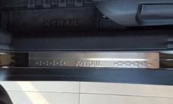 2 399 р. Накладки на порожки автомобиля СТ v2 Nissan X-trail 3 T32 рестайлинг (2017-2022)  с доставкой в г. Калуга. Увеличить фотографию 2