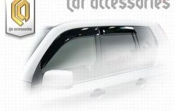 2 169 р. Комплект дефлекторов окон CA Plastic Nissan X-trail 2 T31 рестайлинг (2010-2015) (Classic полупрозрачный, Без хром.молдинга, Крепление скотч)  с доставкой в г. Калуга. Увеличить фотографию 1
