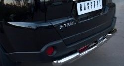 14 599 р. Защита заднего бампера (2 трубы Ø63, нержавейка) SLITKOFF Nissan X-trail 2 T31 рестайлинг (2010-2015)  с доставкой в г. Калуга. Увеличить фотографию 2