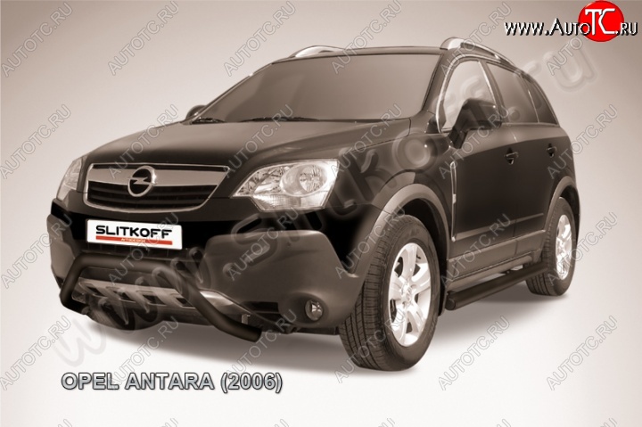 12 449 р. Кенгурятник d57 низкий мини  Opel Antara (2006-2010) (Цвет: серебристый)  с доставкой в г. Калуга