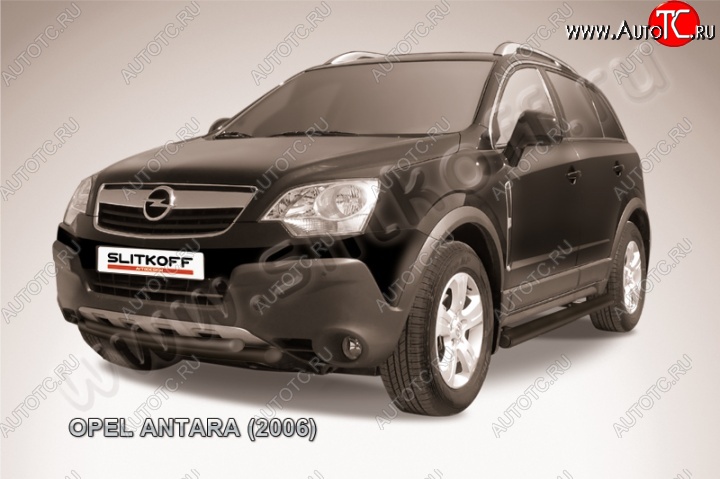 7 999 р. Защита переднего бампера d57+d57 двойная  Opel Antara (2006-2010) (Цвет: серебристый)  с доставкой в г. Калуга