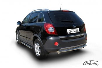 9 809 р. Защита заднего бампера Arbori (нержавейка, 1 труба d57 mm). Opel Antara (2006-2010)  с доставкой в г. Калуга. Увеличить фотографию 2