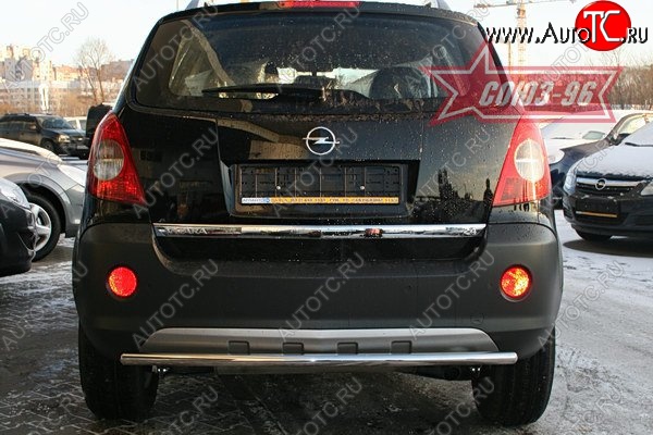 9 179 р. Защита заднего бампера Souz-96 (d42) Opel Antara (2006-2010)  с доставкой в г. Калуга