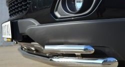 17 999 р. Защита переднего бампера (2 трубыØ63 и 42 мм, с уголками, нержавейка) Russtal  Opel Antara (2010-2015)  с доставкой в г. Калуга. Увеличить фотографию 3